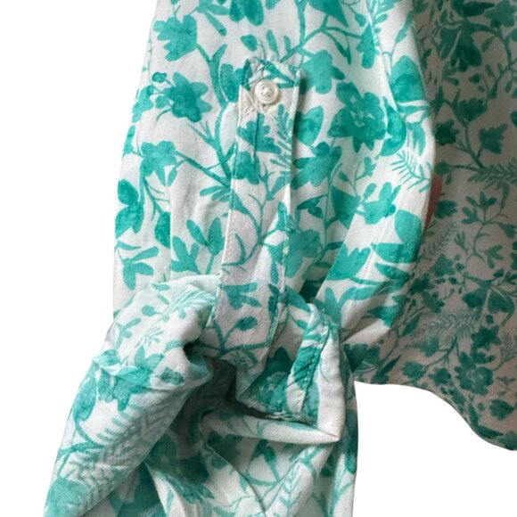 Maeve by Anthropologie Green Floral Print Button-Down Shirt Women’s Size M - Picture 4 of 10